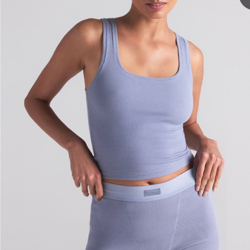 SKIMS Ribbed Pajama Set - Light Purple